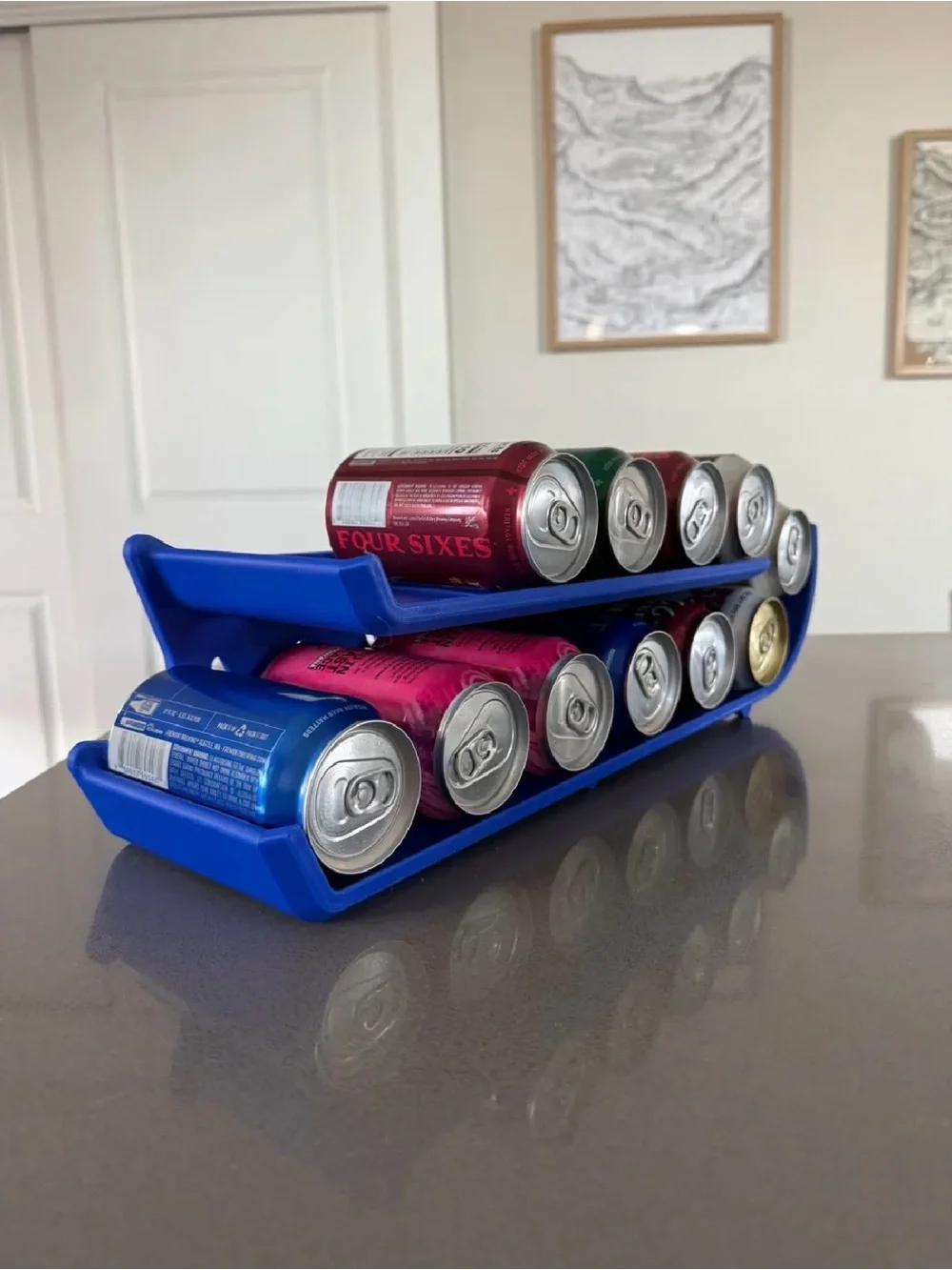 Blue Can Organizer Rack - Home Storage & Organization